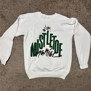 White Mistletoe Graphic Sweater